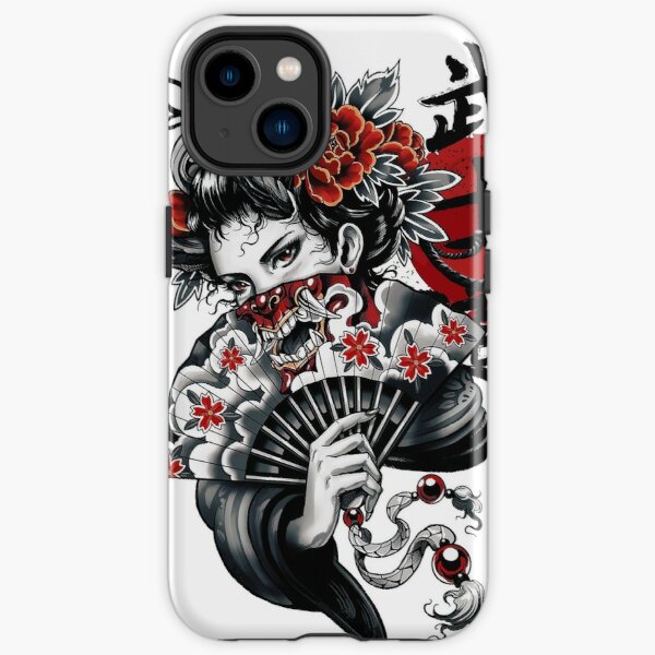 Japanese Geisha Girl Vaporwave Cyberpunk Popart Urban Style iPhone Tough Case RB1110 product Offical cyberpunk Merch