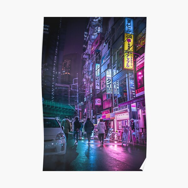 Cyberpunk Anime Aesthetic in Tokyo Japan Poster RB1110 product Offical cyberpunk Merch