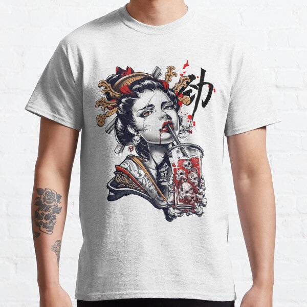 Japanese Geisha Girl Vaporwave Cyberpunk Popart Urban Style Classic T-Shirt RB1110 product Offical cyberpunk Merch