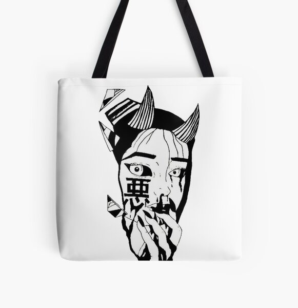 Vaporwave Japanese Cyberpunk All Over Print Tote Bag RB1110 product Offical cyberpunk Merch