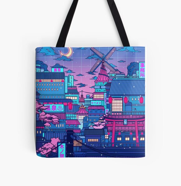 Cyberpunk Village All Over Print Tote Bag RB1110 product Offical cyberpunk Merch