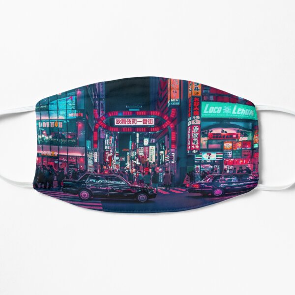 Cyberpunk Tokyo Street Flat Mask RB1110 product Offical cyberpunk Merch